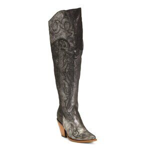 CORRAL BOOTS  Mexico Leather Embroidered Scrunchable Western Boots